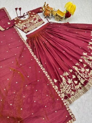 Maroon Wedding Lehenga Set