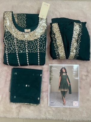 Mehendi Wear Green Colour Top Dhoti With Dupatta