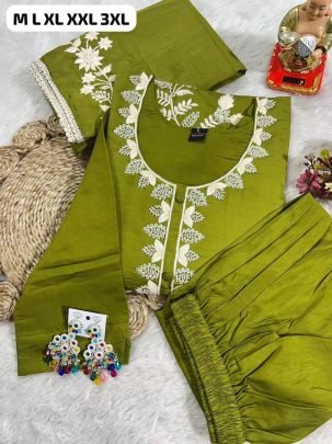 Mehreen Parrot Roman Silk Suit