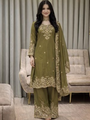 Modest Wear Ramzan Special  Green  Colour Palazzo Suit
