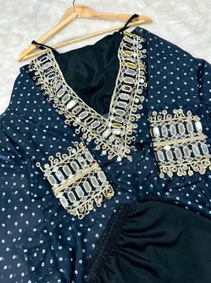 Navratri   Khelaiya  Special  Black  Indowestern Collection