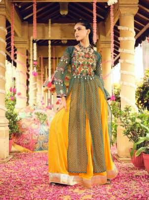 Navratri Special Embroidered Faux Georgette Choli With Rayon Lehenga
