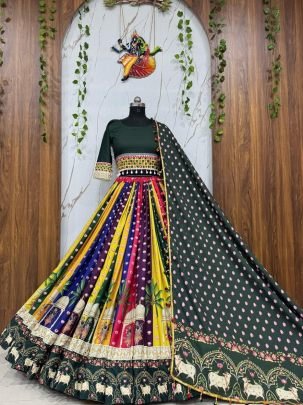 Navratri Special Muslin Cotton Digital Print Lehenga Choli