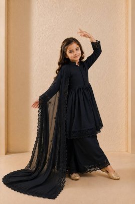 Noir Princess Kids Luxury Roman Silk Gown Set