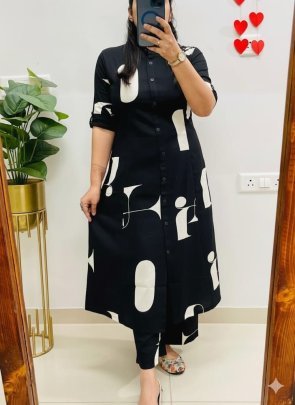 Office Wear  Black  Colour Co Ord Set