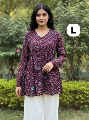 Office Wear  Wine  Colour  Ladies Top