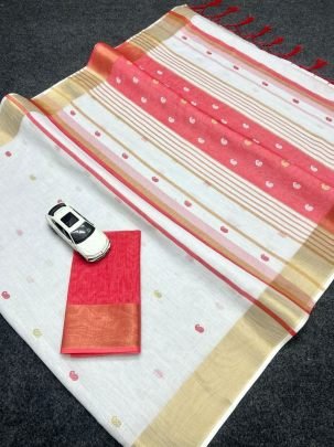 Special South Indian Party wear linen saree