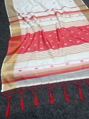 Special South Indian Party wear linen saree