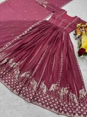 Pink Stardust Georgette Gown