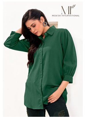 Plain Green Colour Ladies  Shirt