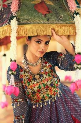 Plain Rayon Lehenga With Printed Faux Georgette Choli