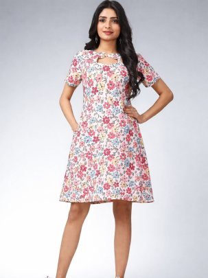 Poly Lycra  Fabric Mix Colour  One Pices  Dress