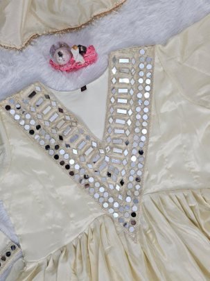 Premium Cream Colour  Sharara Suit