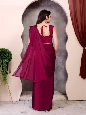 Premium Red Rangoli Silk Saree With Embroidery Sequins Work