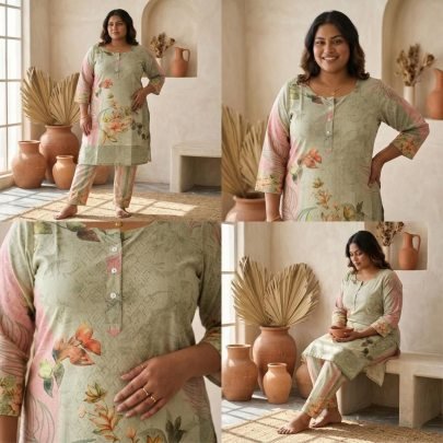Premium Viscose Chanderi Fabric Co Ord Set