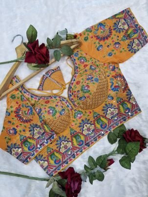 Premium Viscose Fabric Yellow Colour Ready Made Blouse