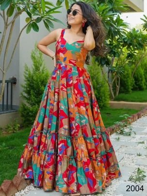 Princess Elegant Mix Colour  One Piece Dress