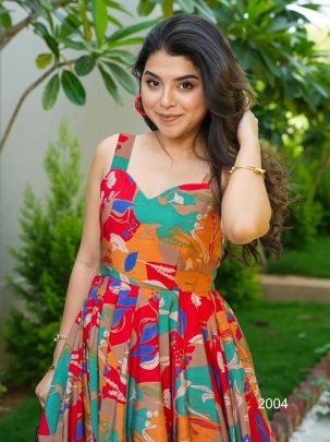 Princess Elegant Mix Colour  One Piece Dress