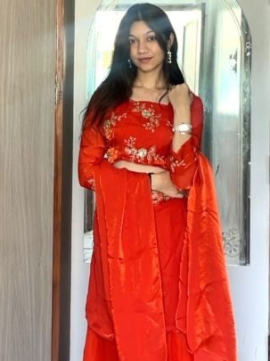 Princess Fancy  Orange  Colour  Lehenga Choli