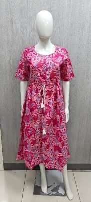 Print  Pink  Colour  One Pices Dress
