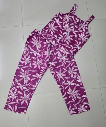 Printed  Dark Pink Colour  Kids Co Ord Set