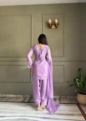 Purple Colour Siroski Work Farshi Salwar Suit