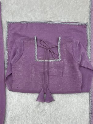 Purple Colour Siroski Work Farshi Salwar Suit
