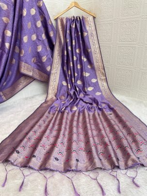 Purple Grace Luxe Banarasi Saree