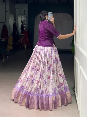 Purple Pearl Regal Dola Chex Lahengha Choli