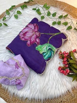  Purple Petal Grace Saree