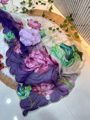Purple Petal Grace Saree