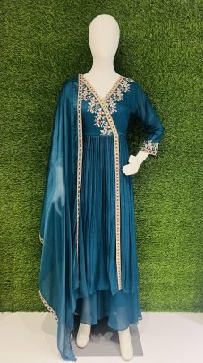 Rama Vichitra Silk With Embroidery Work Suit