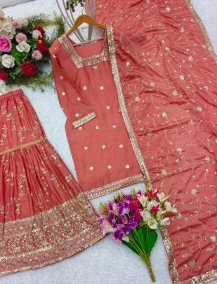 Ramzan  Special 5mm Sequence Work Gharara Suit