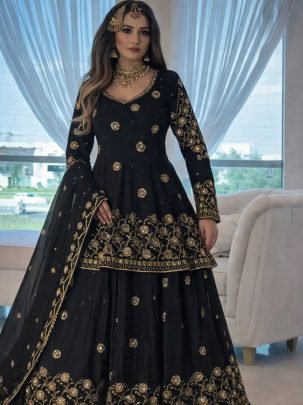 Ramzan  Special  Black    Colour  Lehenga  With Top