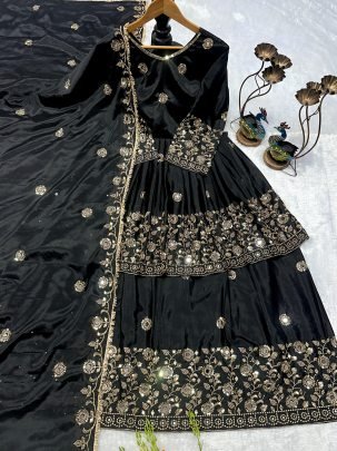 Ramzan  Special  Black    Colour  Lehenga  With Top