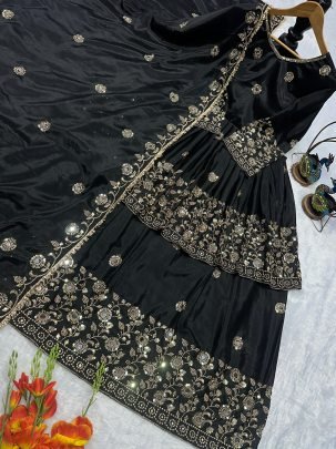 Ramzan  Special  Black    Colour  Lehenga  With Top