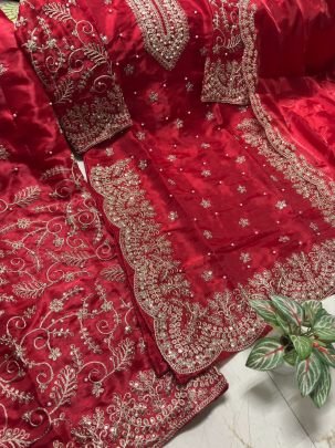 Ramzan Special  Red  Colour Palazzo Suit