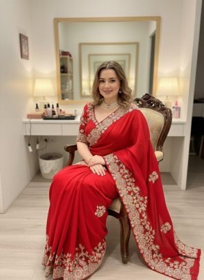 Rangoli  Silk Embroidery Work Saree