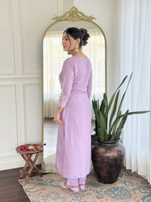 Rayon Embroidered Straight Kurta with Pant And Dupatta Sets