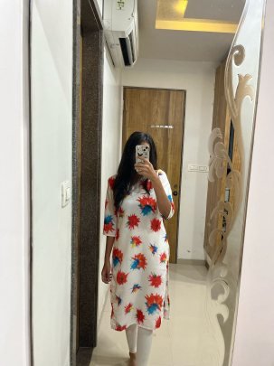 Rayon Fabric Holi Spicel Kurti