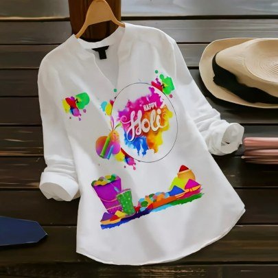 Rayon Fabric Holi Top