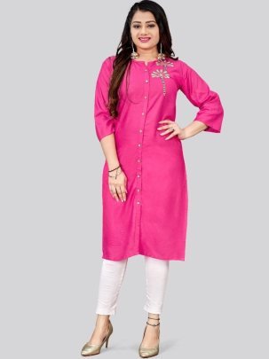 Rayon Fabric Ladies Kurti