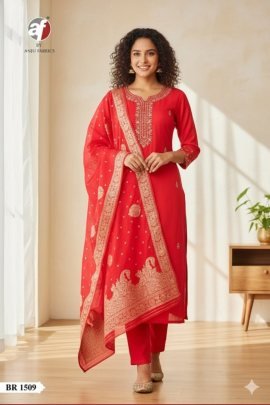 Red Royale Kurti Pant Set