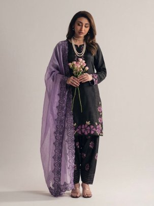 Revet Moti Work Purple  Colour Farshi Suit
