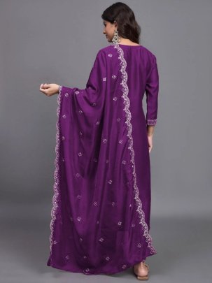 Royal Amethyst Cotton Kurta Pant For festival