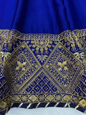 Royal Blue Chinon Anarkali Suit Set with Sequins And Gotta Patti Dupatta