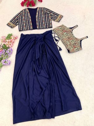 Sequence Work Blue Colour Indo Western