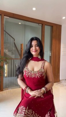 Sequence Work Maroon Colour Gharara Suit