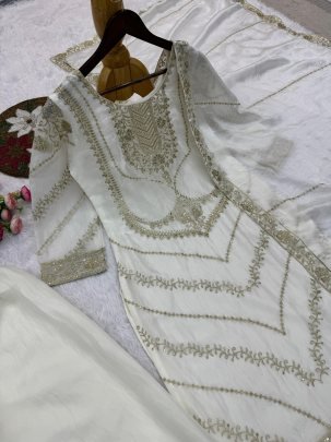 Sequence Work  White  Colour Palazzo Suit