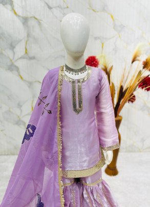 Sequence Work With Full Sleeve Kids Sharara Suit